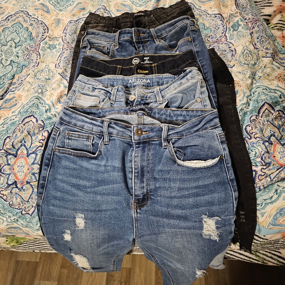 Variety of girls jeans